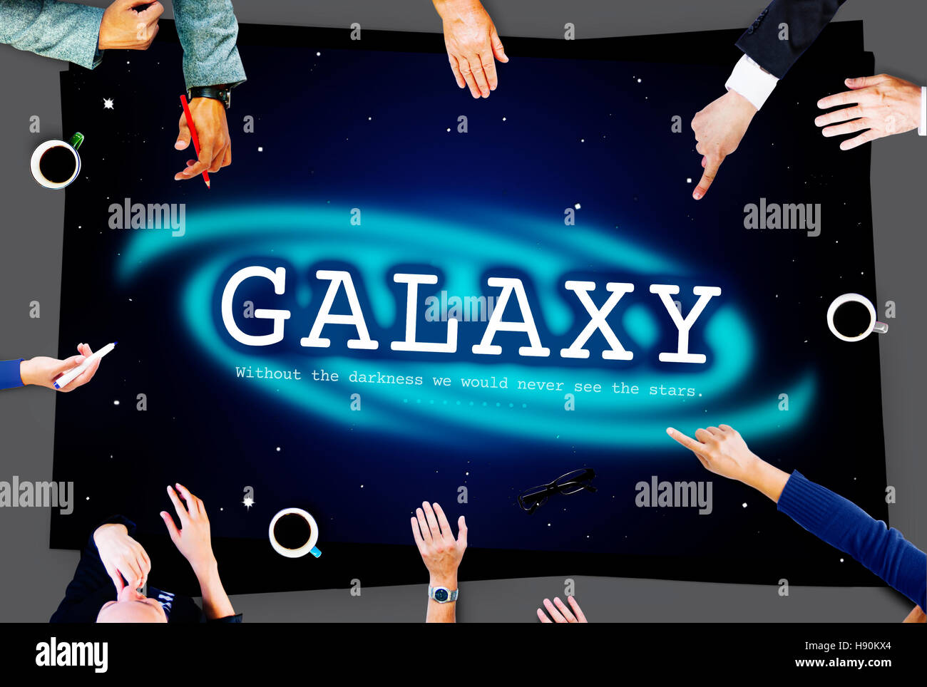Astronomia Galaxy Business Education concetto grafico Foto Stock