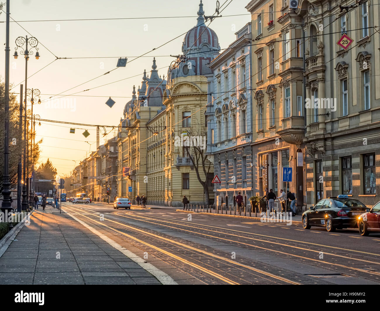 Mihanoviceva street Zagreb Foto Stock