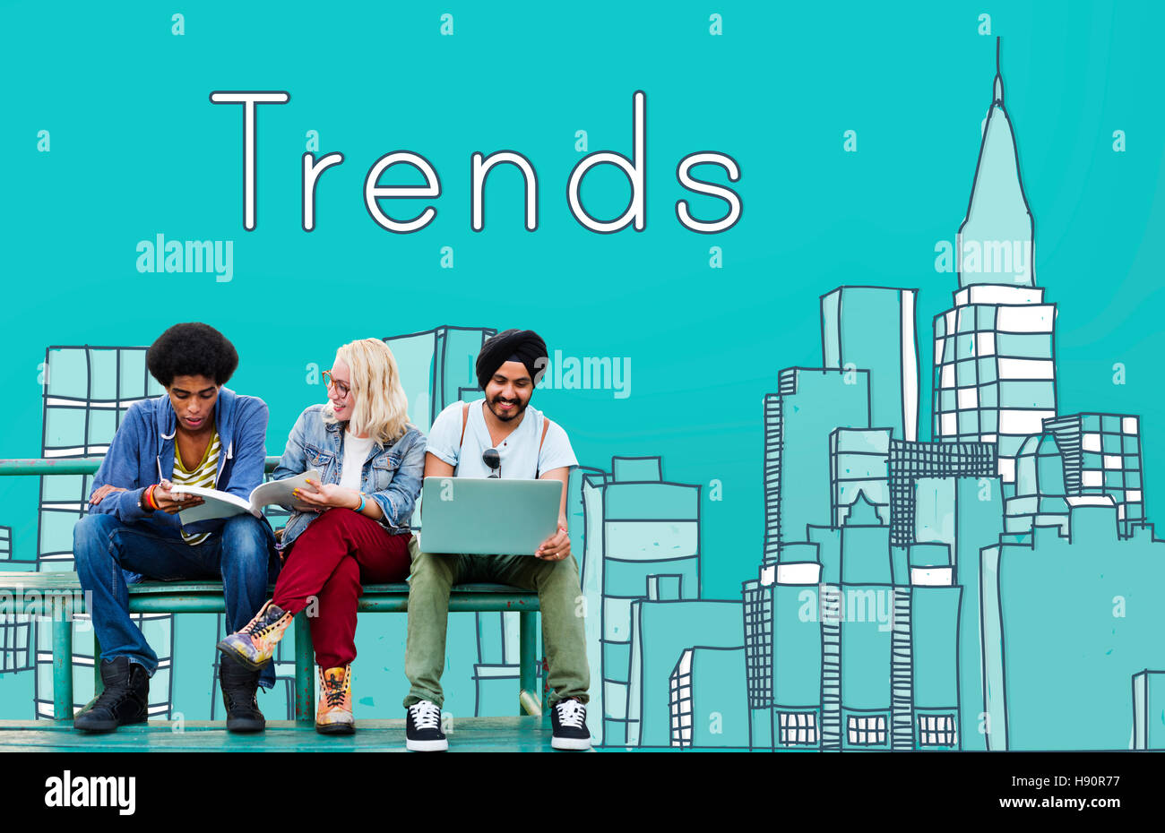Tendenze trend Trend di moda stile Design Concept Foto Stock