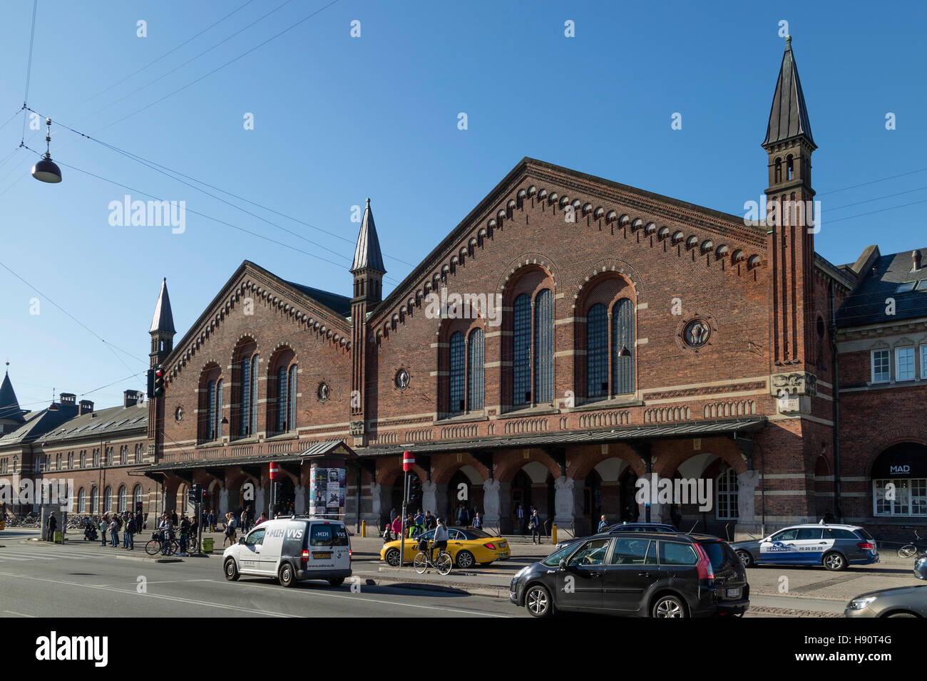 La stazione ferroviaria centrale di Copenhagen, Danimarca, in Scandinavia Foto Stock