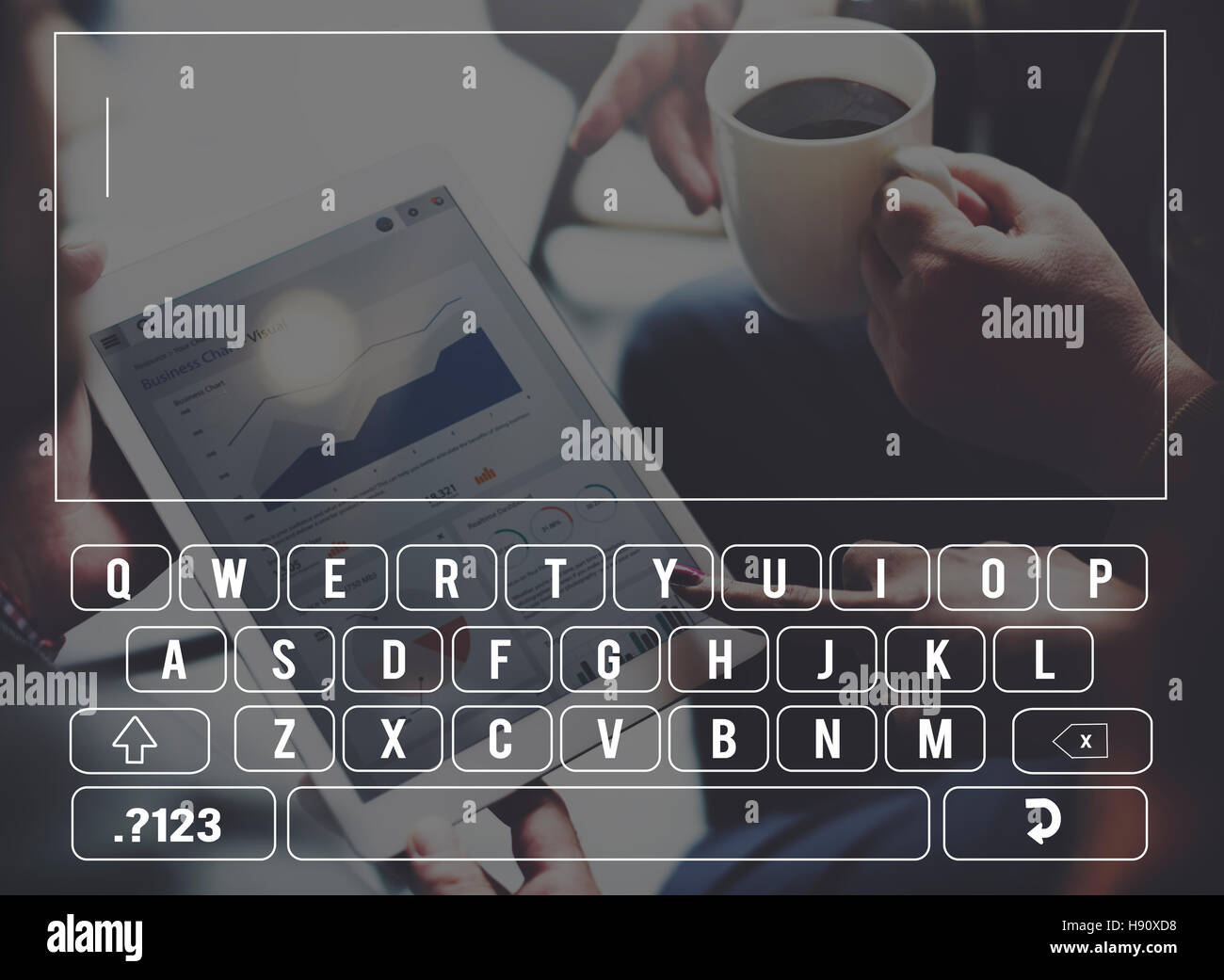 Alfabeto Computer di comunicazione digitale il concetto di input Foto Stock