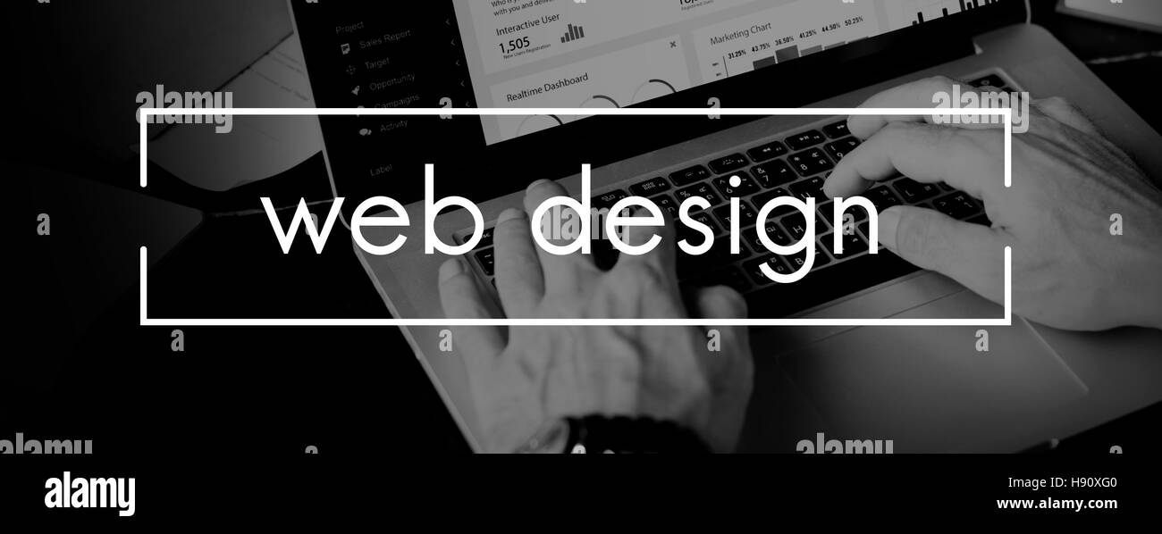 Web Design Homepage Internet Software layout Concept Foto Stock