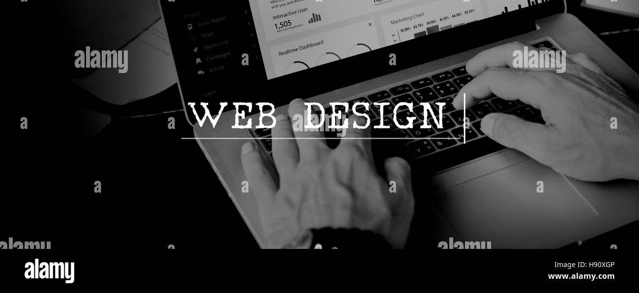 Web Design Homepage Internet Software layout Concept Foto Stock