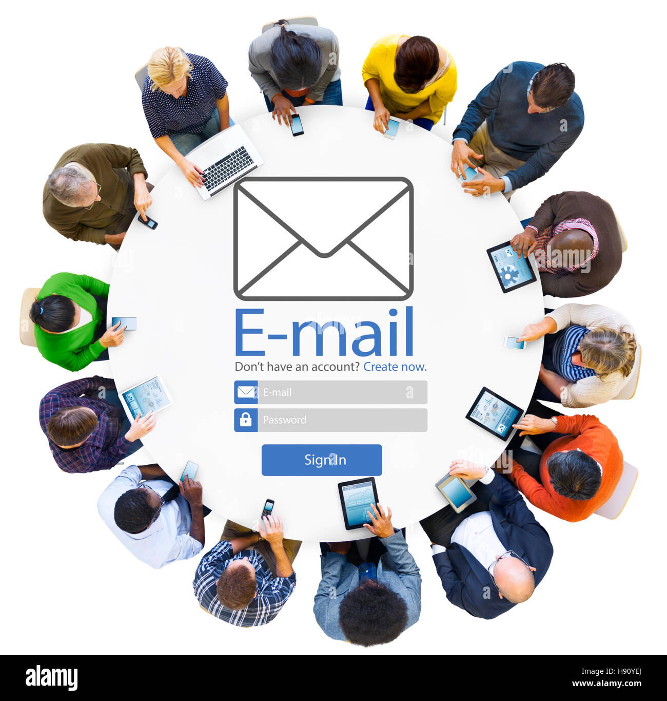 E-mail Online Messaging Social Media concetto Internet Foto Stock