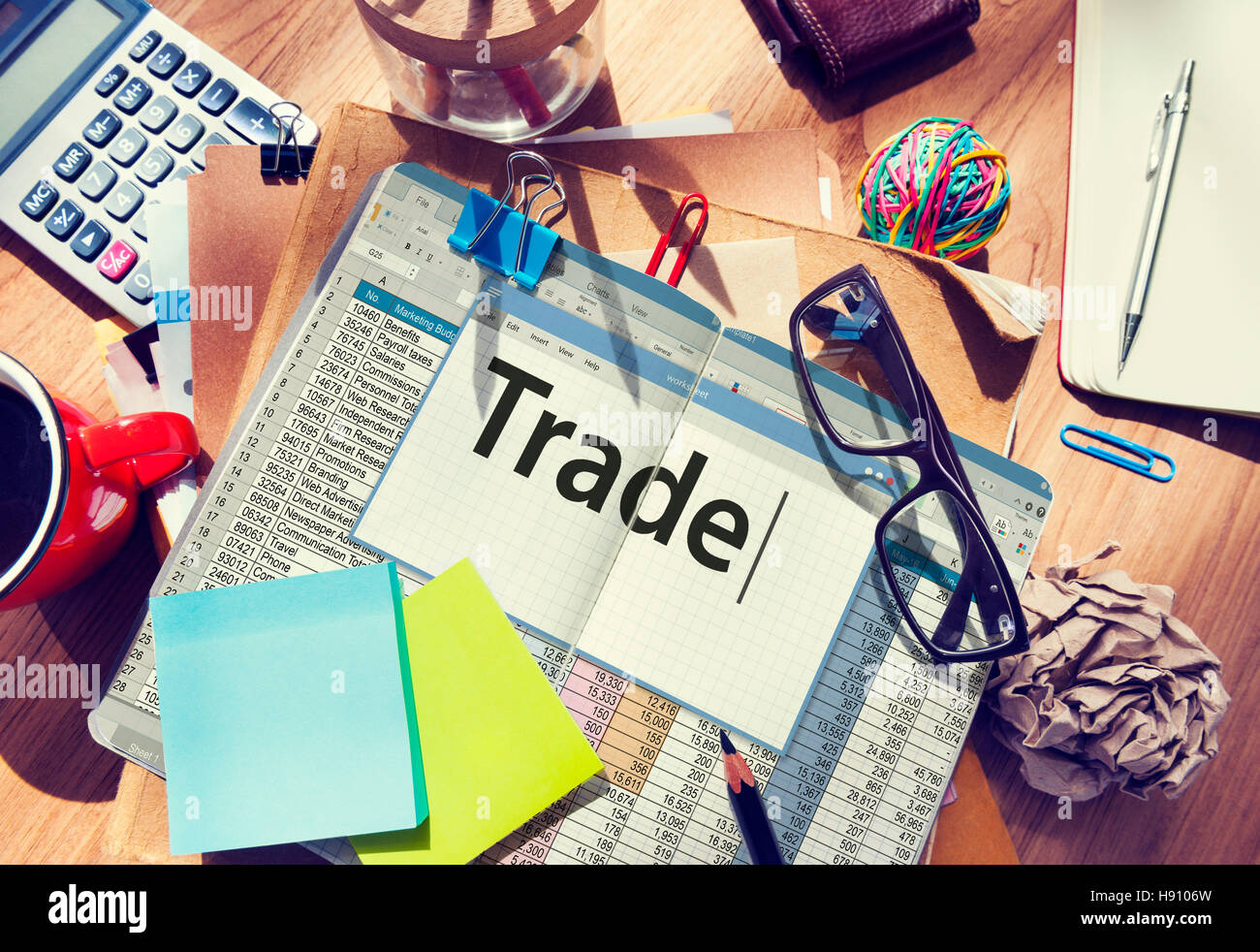 Scambi commerciali Import Export Business il concetto di transazione Foto Stock