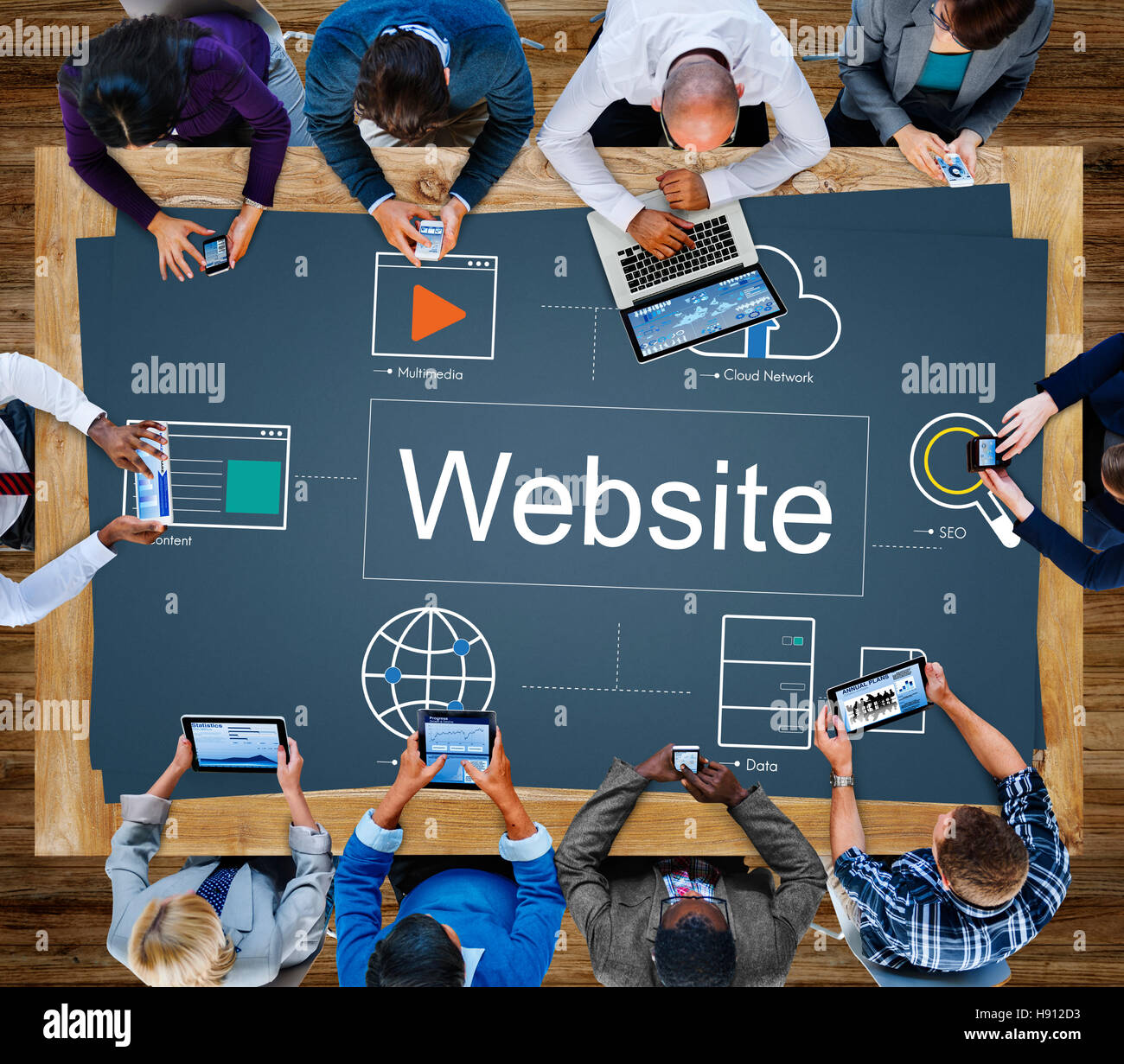 Sito web World Player icone di ricerca Concept Foto Stock