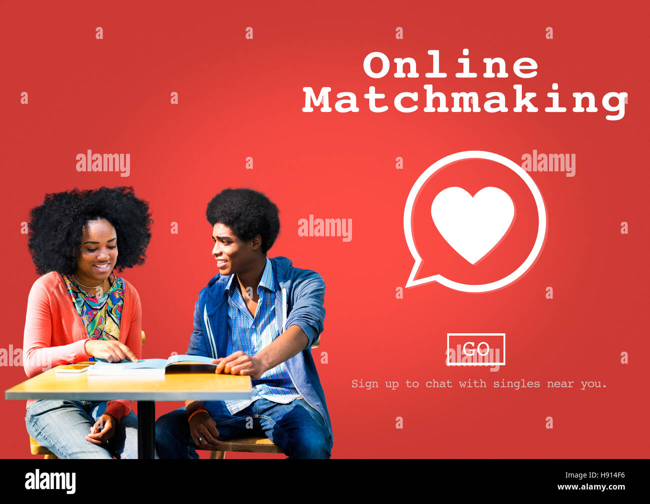 Il matchmaking Matchmaker Calcolatore di collegamento Concept Foto Stock