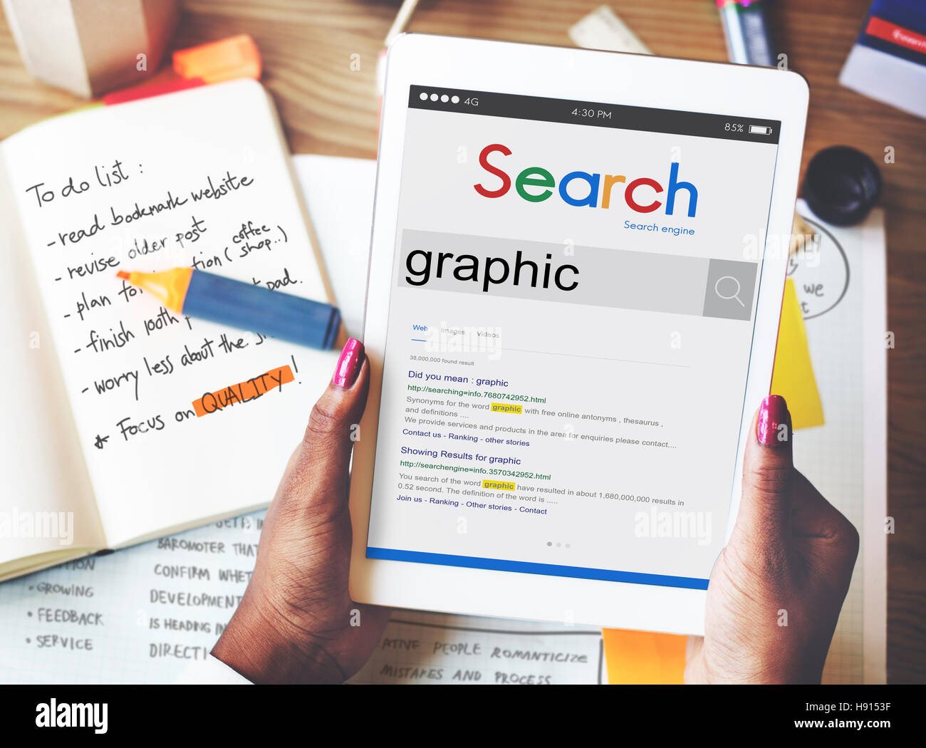 Graphic Design creativo di arte visiva Concept Foto Stock