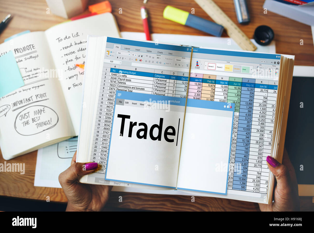 Scambi commerciali Import Export Business il concetto di transazione Foto Stock
