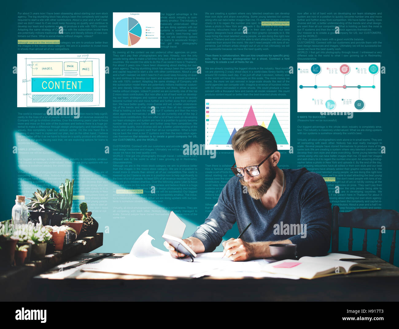 Articolo Informazioni di Business Vision Concept Foto Stock