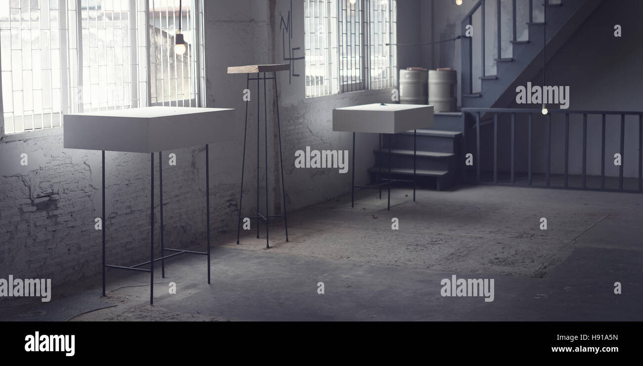 Minima Simplycity Camera Camera Architettura Design Concept Foto Stock