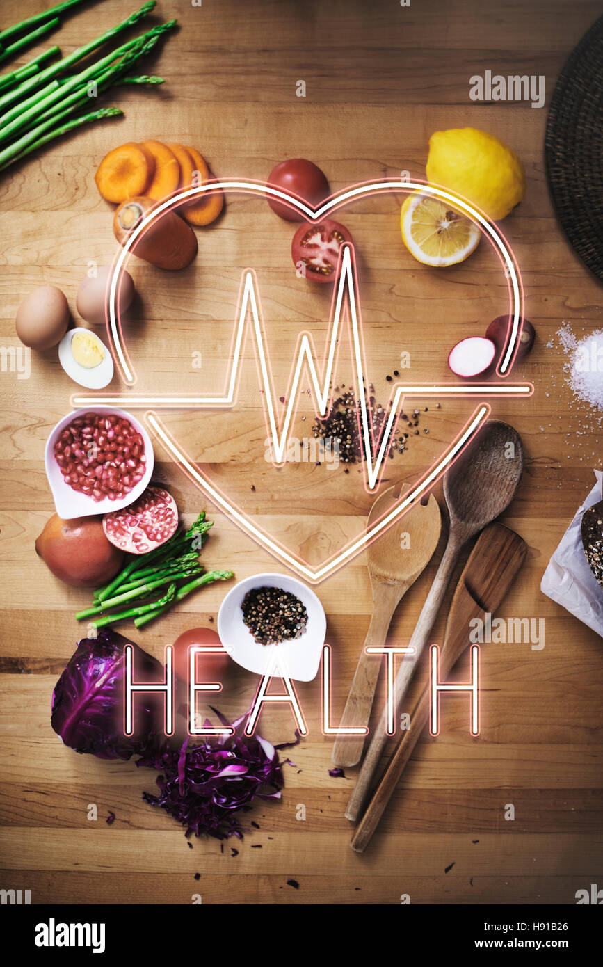 Salute Icona Heartbeat Concetto di simbolo Foto Stock