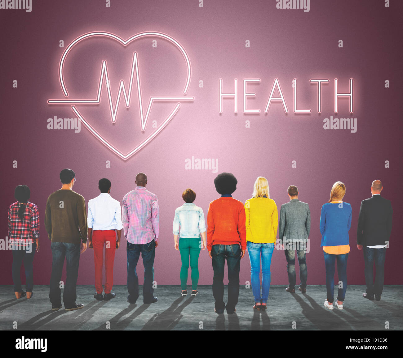 Salute Icona Heartbeat Concetto di simbolo Foto Stock