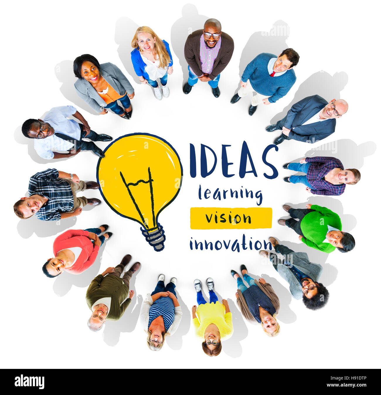 Lampadina della luce di idee Creatività innovazione Concetto inventivo Foto Stock