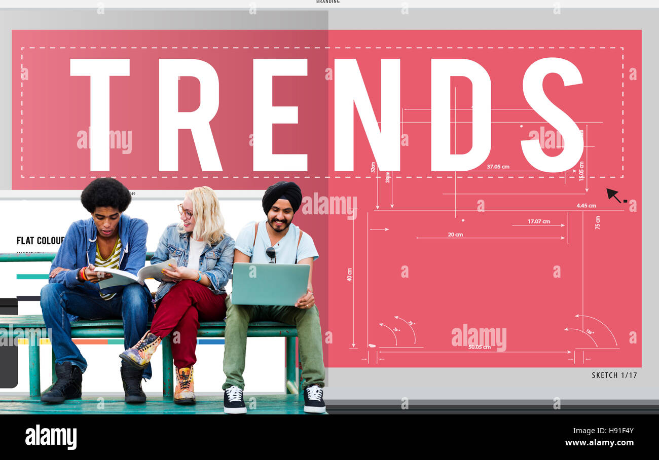 Tendenze trend Trend di moda stile Design Concept Foto Stock
