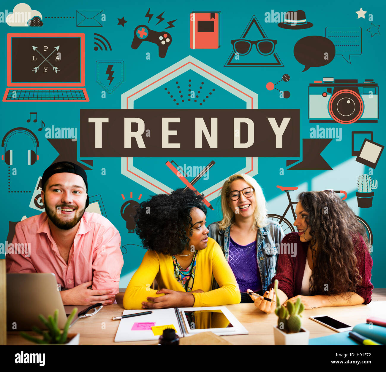 Trend Design alla moda in stile moderno di moda concetto più recente Foto Stock