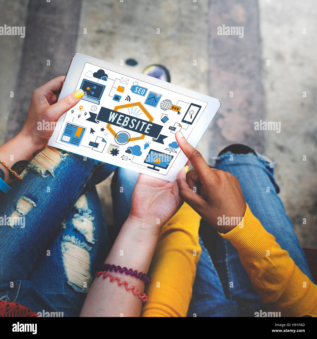 Sito www Collegamento Internet on-line Concept Foto Stock