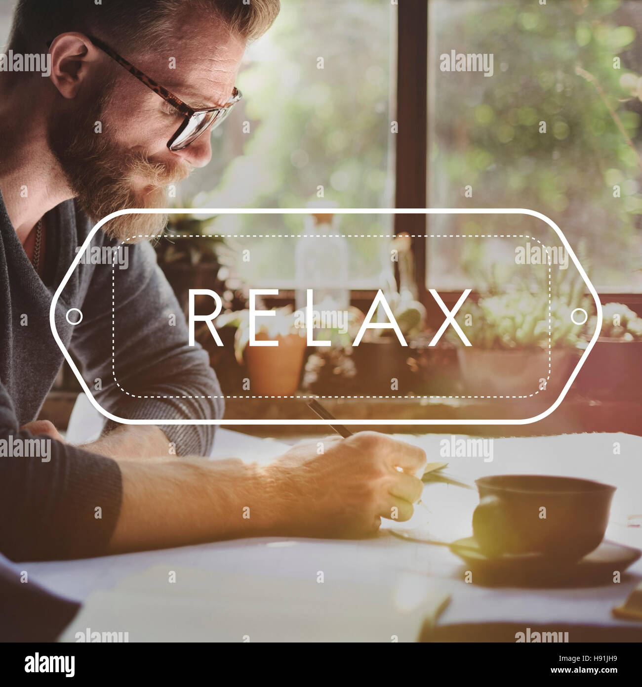 Relax rilassamento libertà di riposo pace serenità Concept Foto Stock