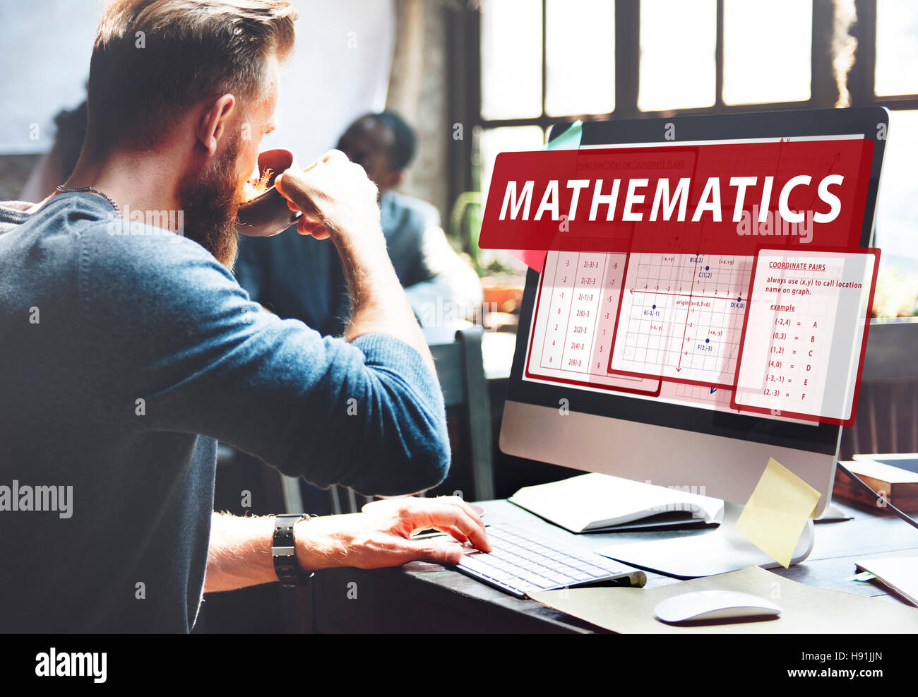 Equazione matematica Algebra Calcolare il concetto di funzione Foto Stock