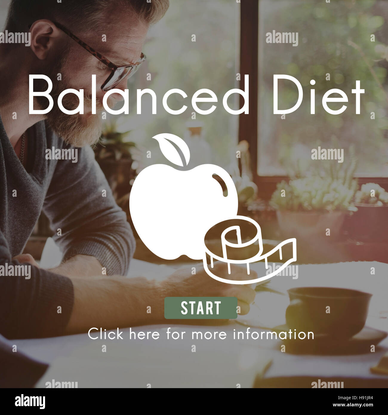 Dieta equilibrata alimentazione sana scelta concetto di selezione Foto Stock