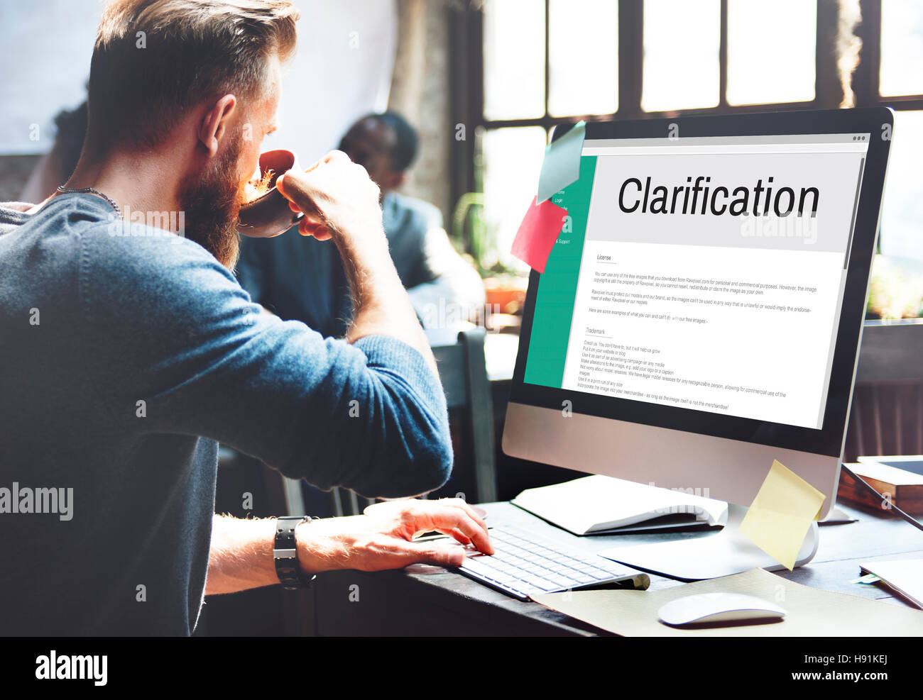 Chiarimento determinazione spiegazione questione Concept Foto Stock