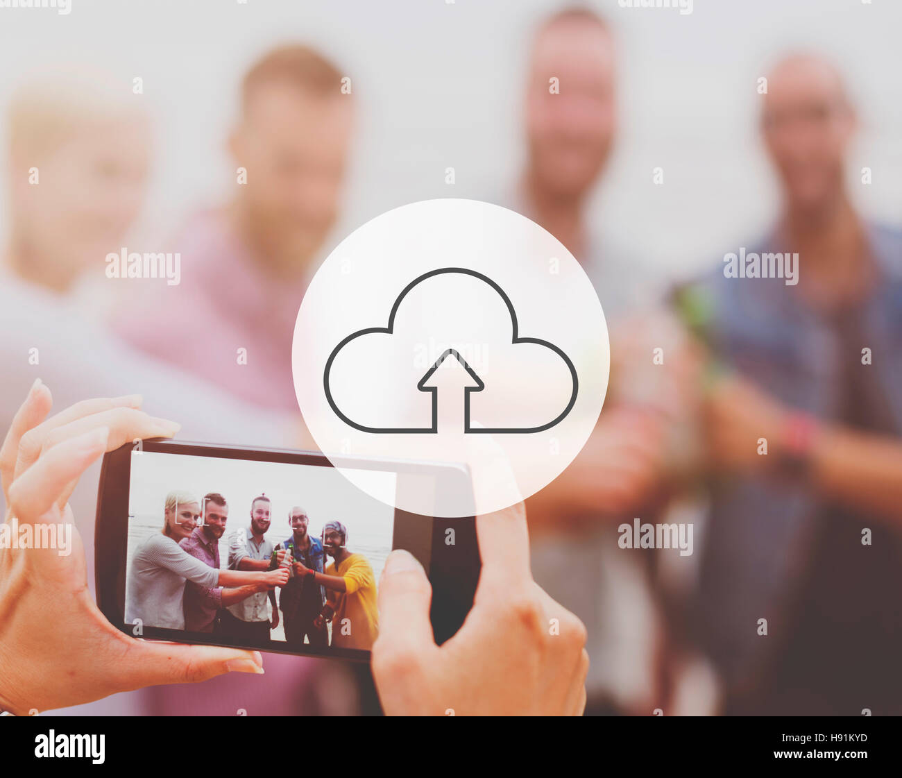 Il Cloud Computing Storage trasferimento Internet concetto digitale Foto Stock