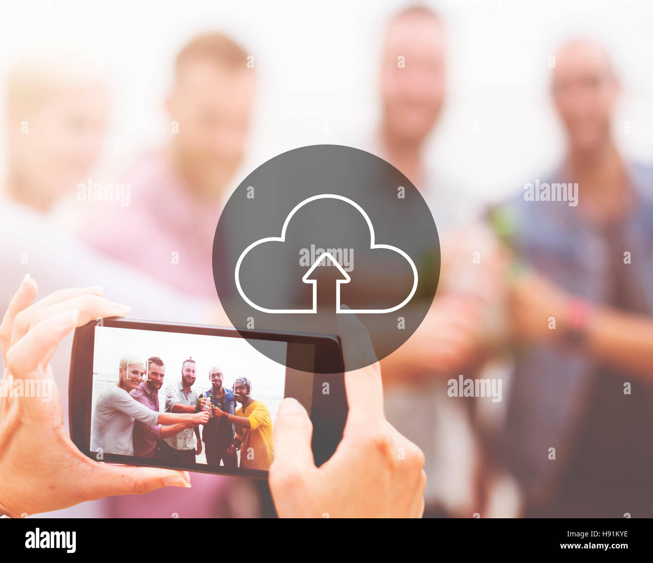 Il Cloud Computing Storage trasferimento Internet concetto digitale Foto Stock
