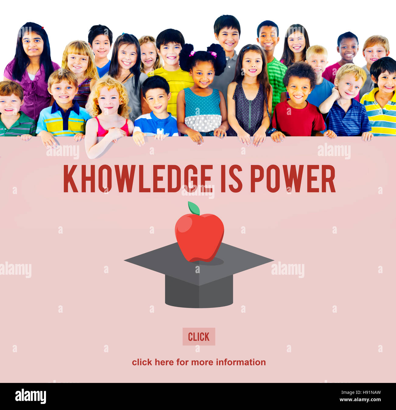 La conoscenza è potere istruzione laurea concetto di successo Foto Stock
