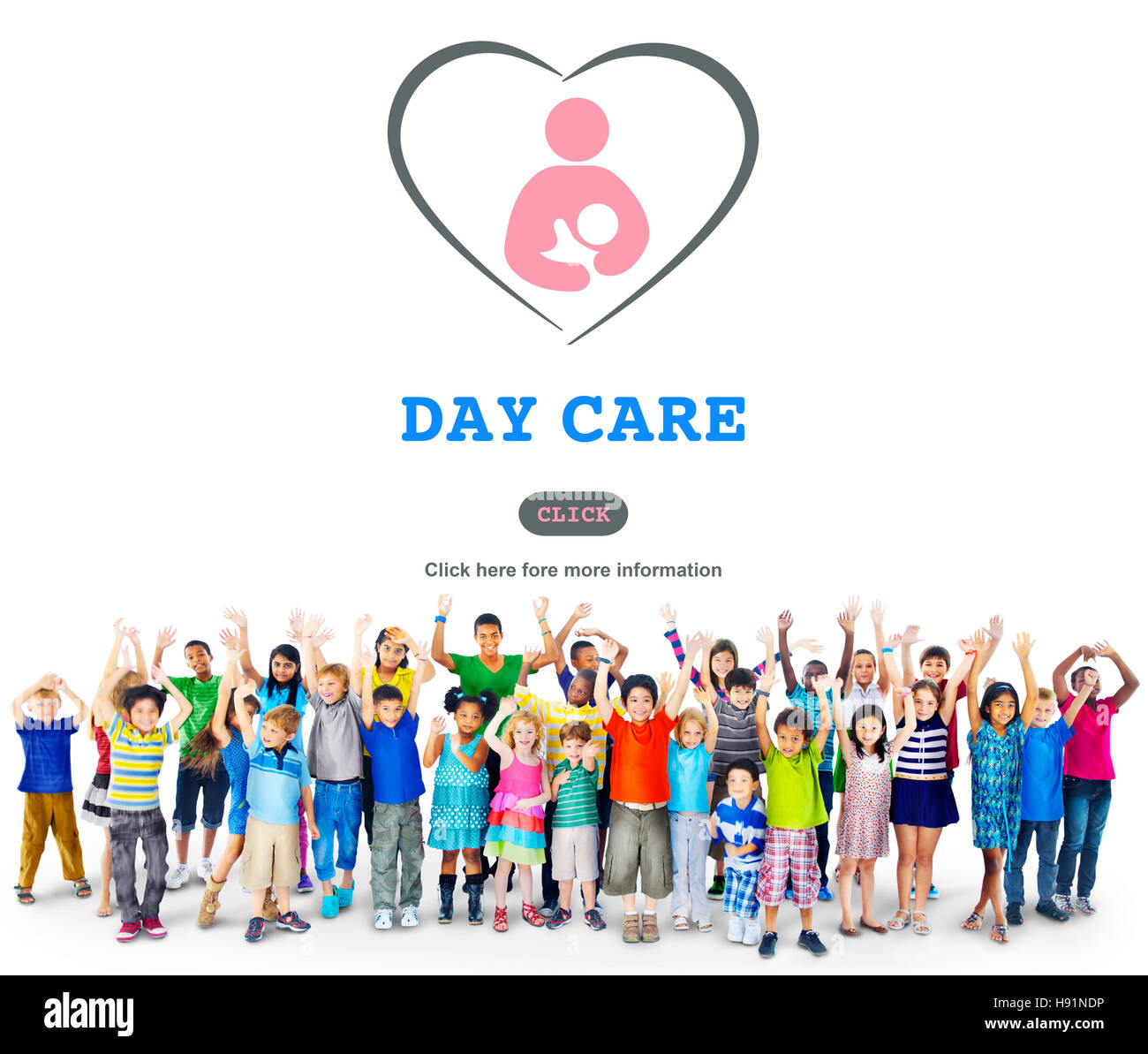 Day Care Babysitter bambinaia nido di amore maternità Concept Foto Stock