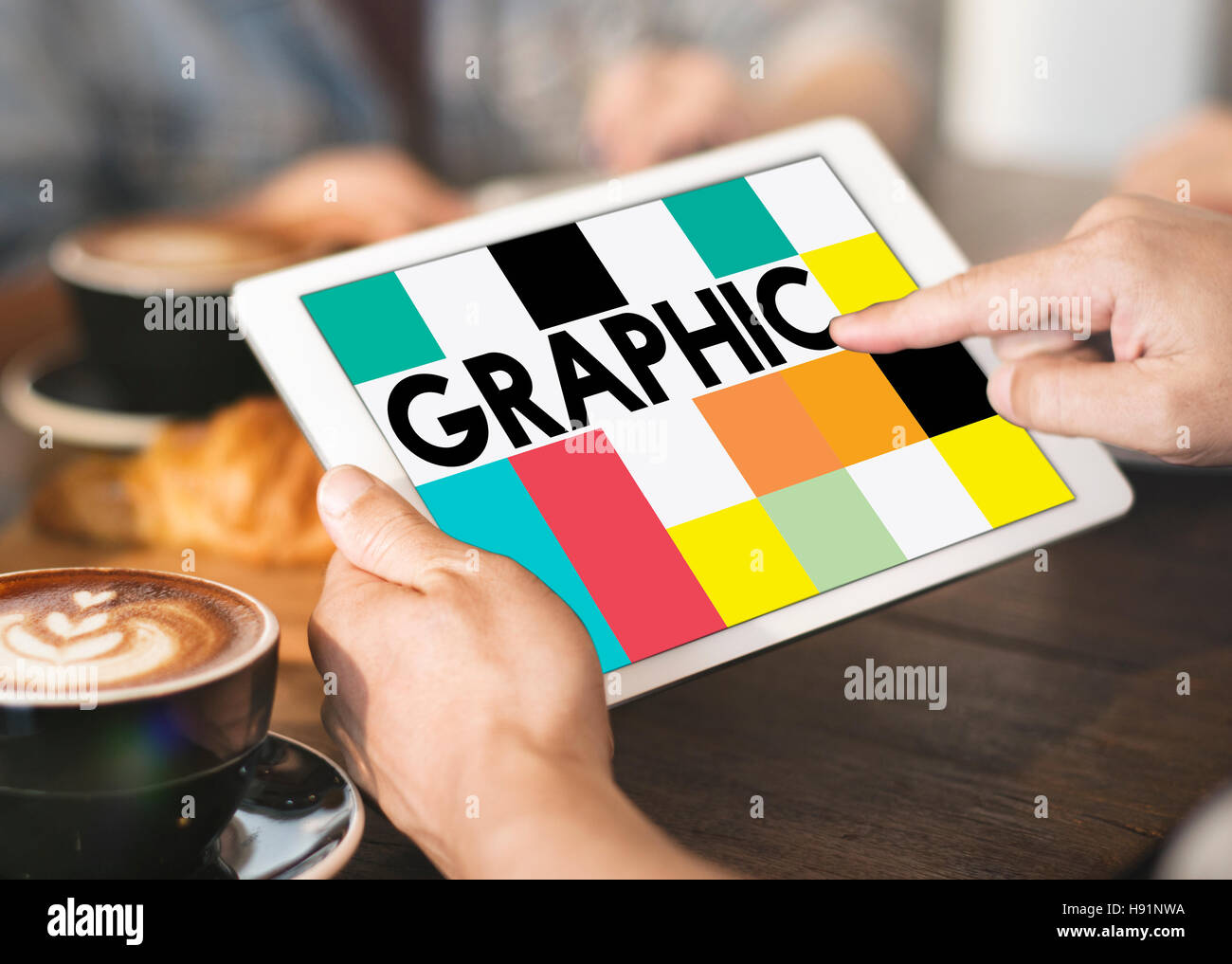 Graphic Design Illustrazione creativi concetto visivo Foto Stock