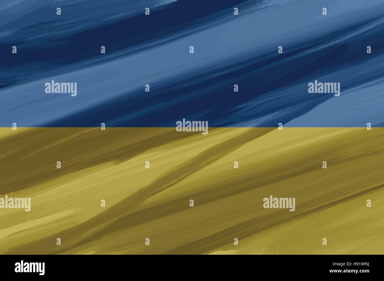 L'Ucraina dipinto / vettore disegnato bandiera. Drammatico, sguardo insolito. Il vettore contiene file di bandiera e gli strati di texture Illustrazione Vettoriale