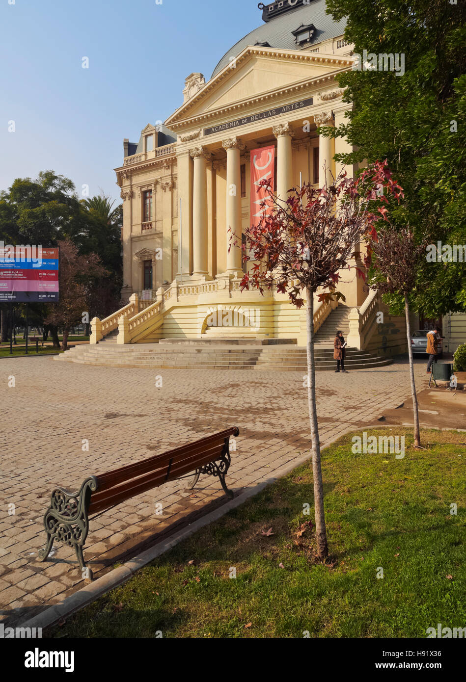 Il Cile, Santiago, vista di Santiago Museo di Arte Contemporanea (MAC). Foto Stock