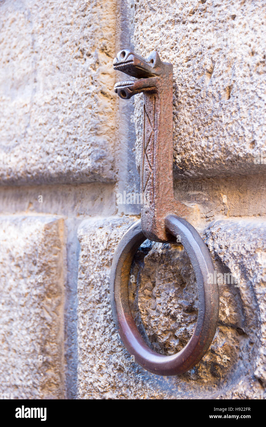 Particolare di una vecchia facciata decorazione in Italia Foto Stock