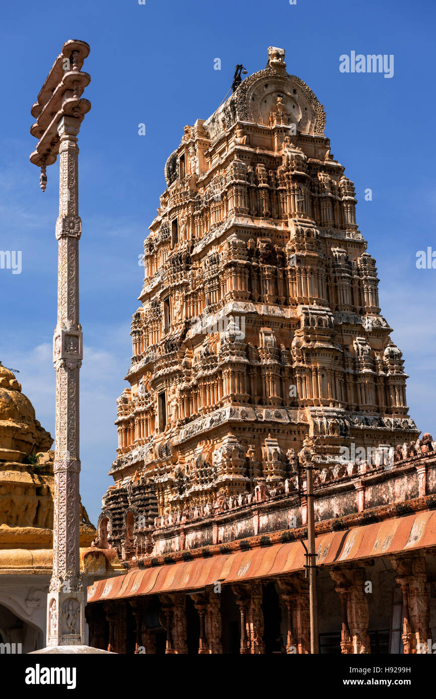 Tempio Virupaksha in Hampi. Foto Stock