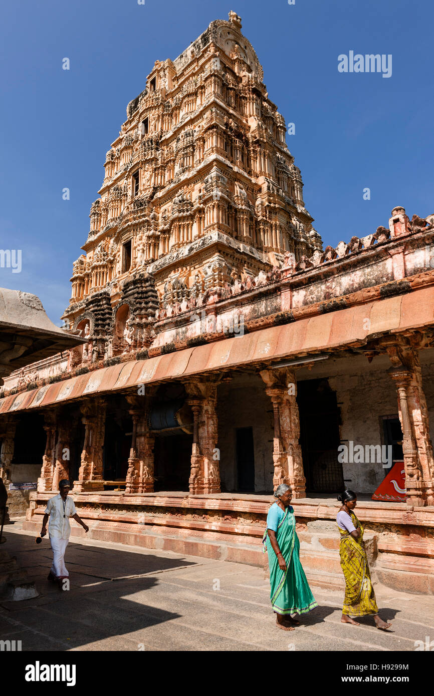 Tempio Virupaksha in Hampi. Foto Stock