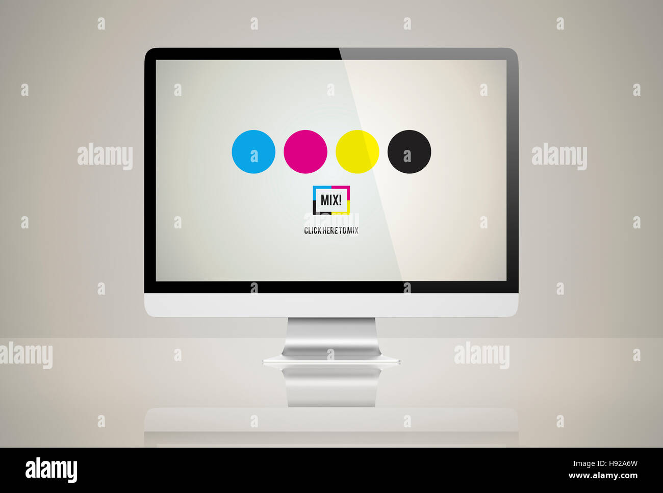 Mescolare la miscela di colori Concetto di colorazione Foto Stock