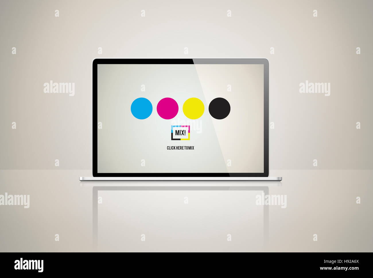 Mescolare la miscela di colori Concetto di colorazione Foto Stock