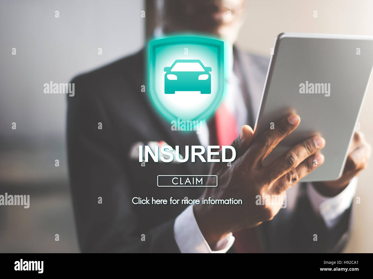 Assicurati precedenti condizioni di emergenza concetto coperto Foto Stock
