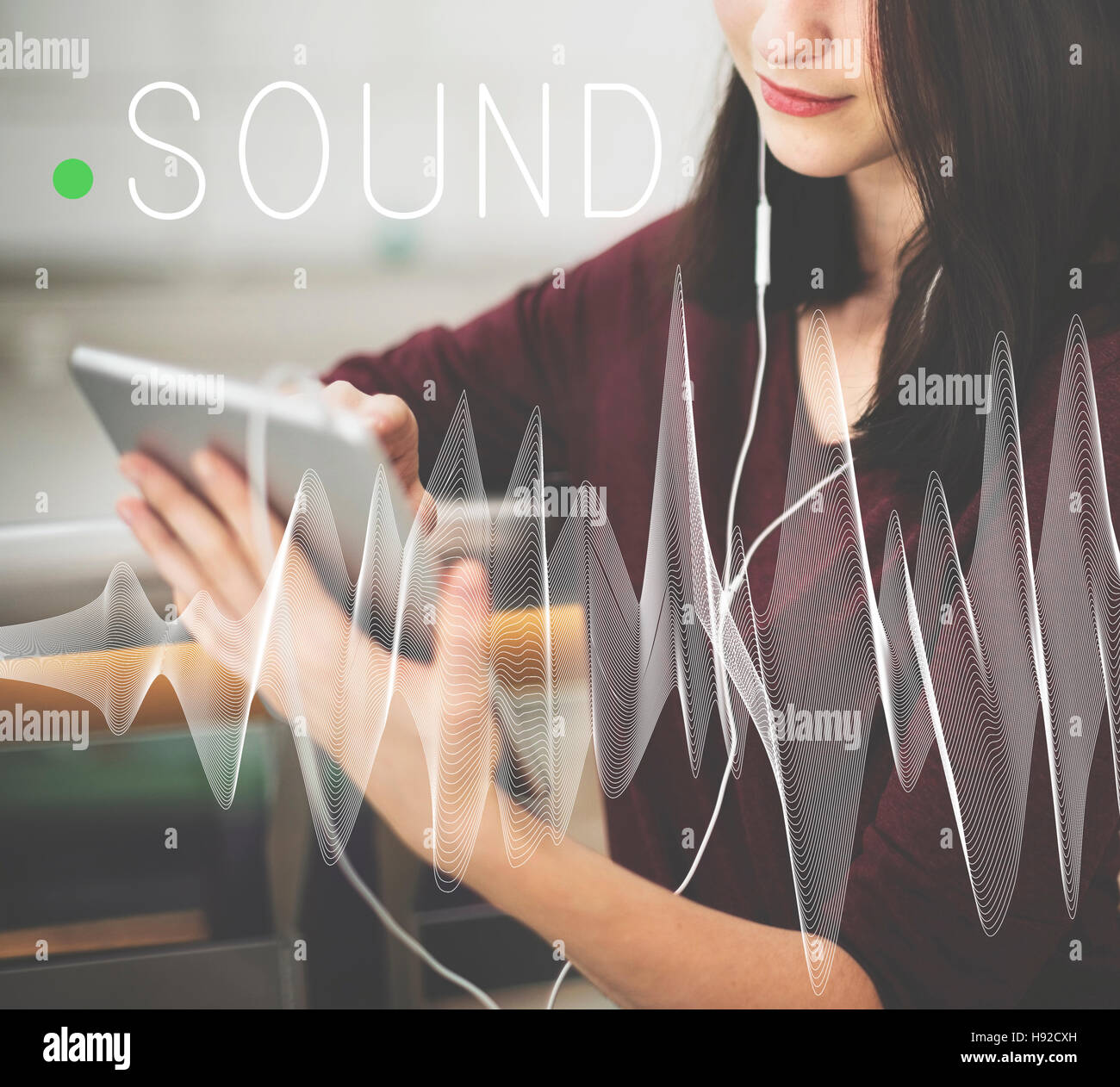 Il suono della musica melodia Wave Concept grafico Foto Stock