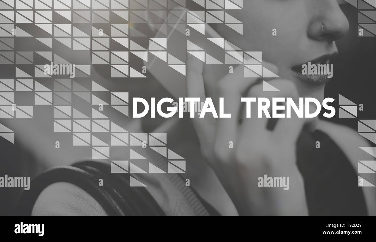 Tendenze del digitale la tecnologia elettronica Design Concept Foto Stock