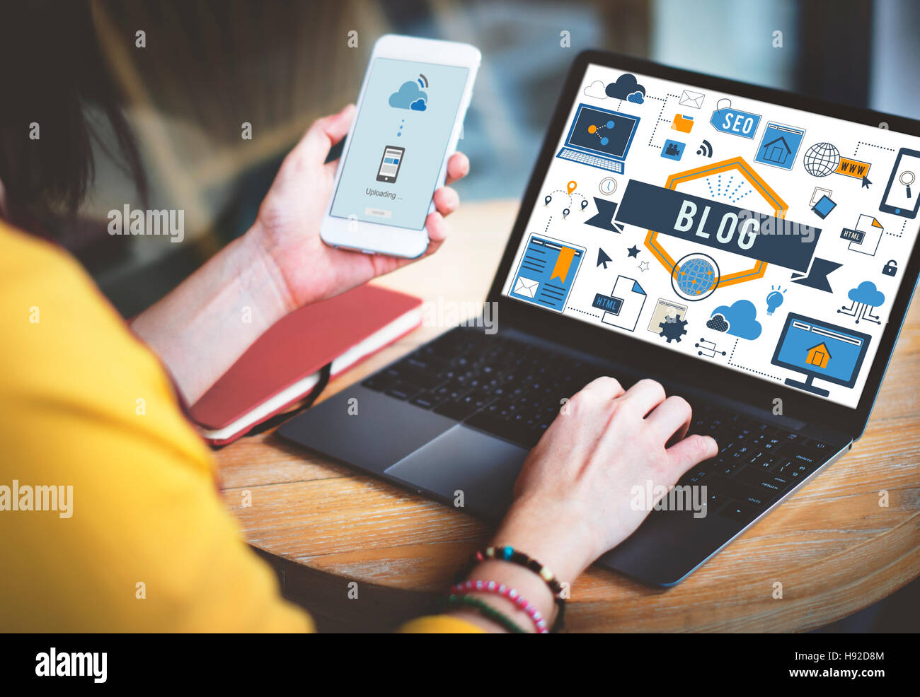 Blog Blog Sito web pagina Web Concept Foto Stock
