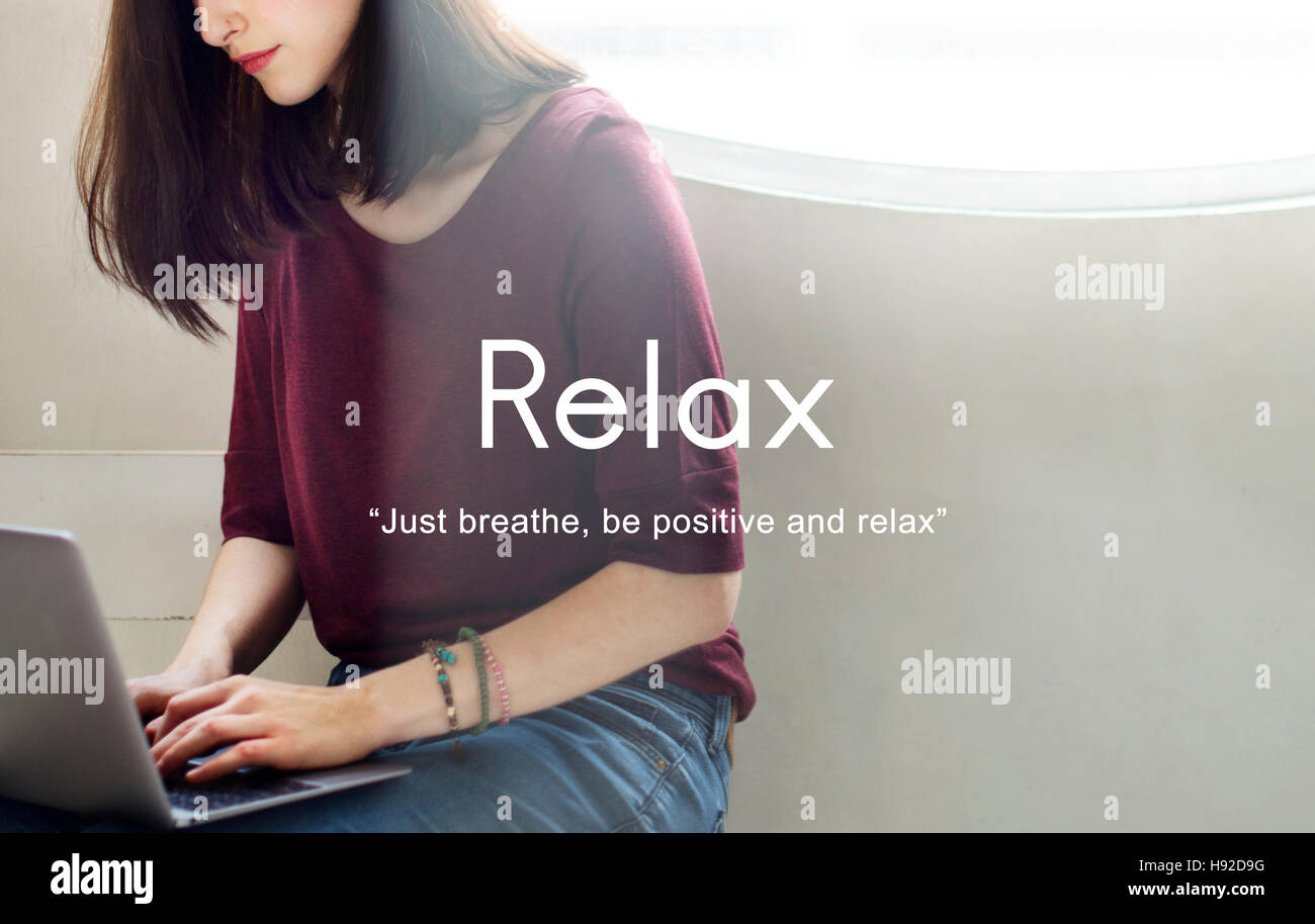 Relax rilassamento, pace serenità Concept Foto Stock