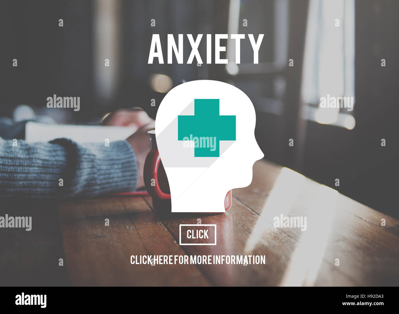 Disturbi d'ansia apprensione concetto medico Foto Stock