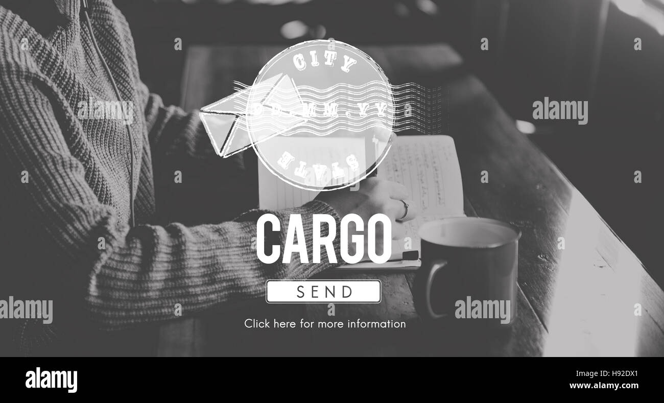 Postali recapito postale timbro concetto grafico Foto Stock