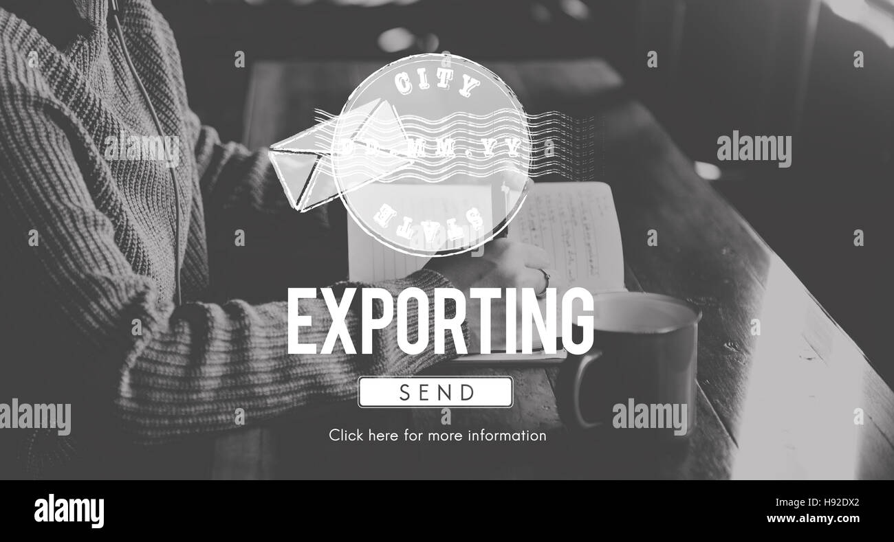 Postali recapito postale timbro concetto grafico Foto Stock