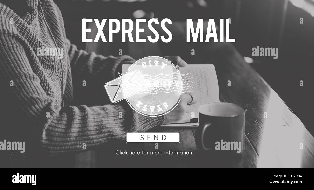 Postali recapito postale timbro concetto grafico Foto Stock
