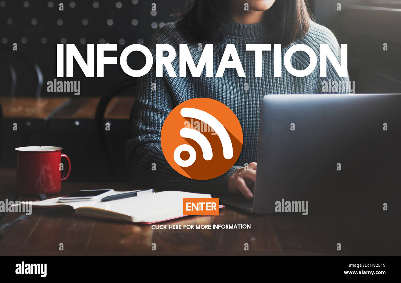 Le informazioni dei dati di comunicazione Internet Media Concept Foto Stock