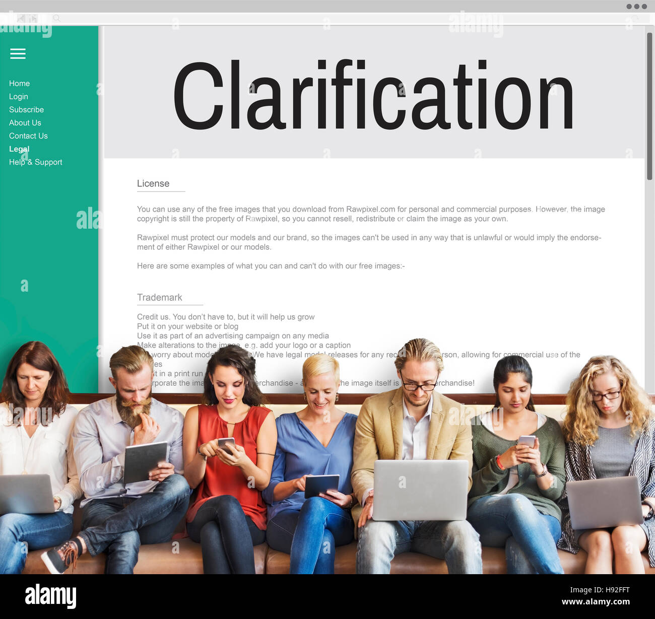 Chiarimento determinazione spiegazione questione Concept Foto Stock