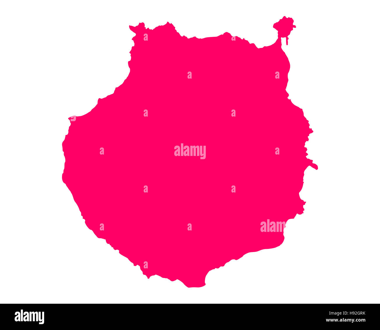 Mappa di Gran Canaria Foto stock - Alamy