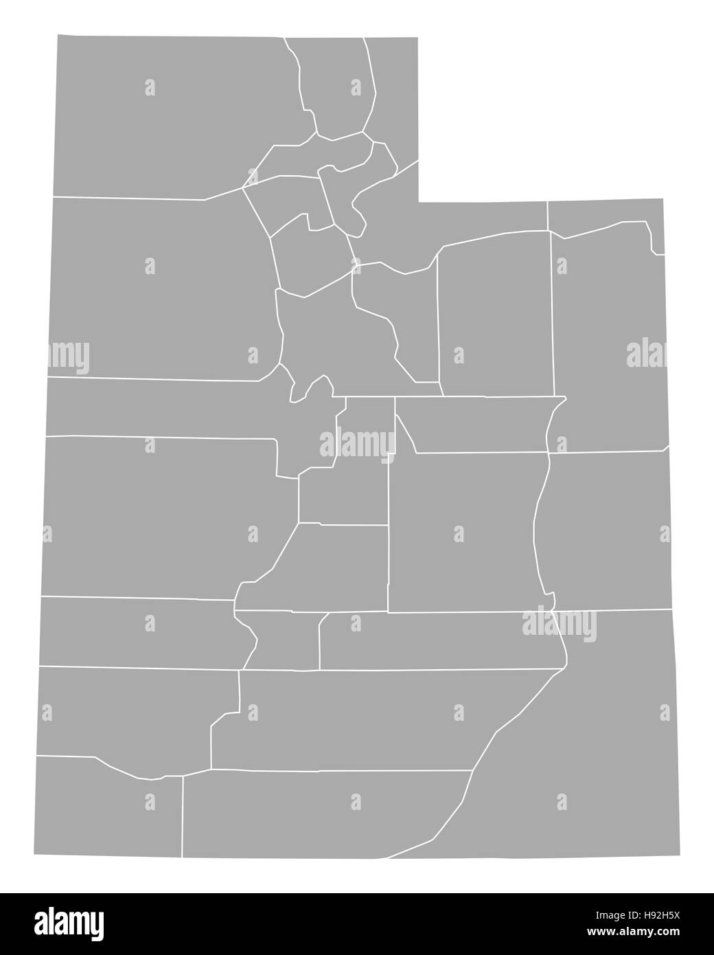 Mappa di Utah Foto Stock